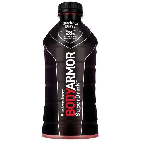 BODYARMOR Sports Drink, Blackout Berry 28oz · BODYARMOR Sports Drink is the sports drink for today’s athlete, providing Superior Hydration. The combination of natural flavors and sweeteners, potassium-packed electrolytes, coconut water and vitamins makes BODYARMOR the more natural, better sports drink.