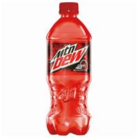 Mountain Dew Code Red 20oz · With a distinct flavor of cherry, this Code Red has all of the great taste of Mountain Dew.