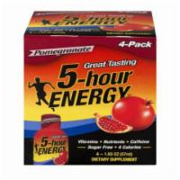 5-Hour Energy Pomegranate 4 Pack · Pomegranate-flavored energy shot that contains a blend of vitamins, nutrients and caffeine –...