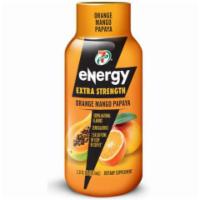 7-Select Energy Shot Extra Strength Orange Mango Papaya 2oz · Energize your day with 1.5x the caffeine of 1 cup of coffee,  calories, and 1% natural flavo...