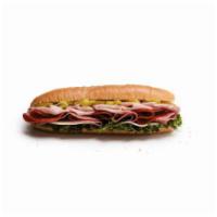 Sub Italian Job · Ham, salami, pepperoni and provolone cheese all wrapped in footlong sub roll.