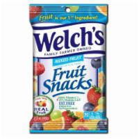 Welch's Mixed Fruit Snacks 5oz · Strawberry, white grape raspberry, orange, white grape peach, and concord grape.