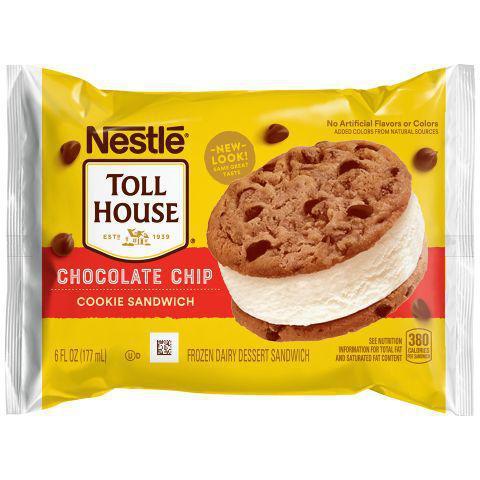 Nestle TollHouse Cookie Sandwich 7oz · Thick, chewy chocolate chip cookies stuffed with creamy vanilla. A double whammy of deliciousness