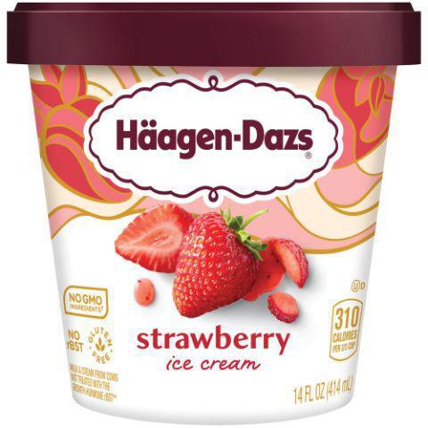 Haagen Dazs Strawberry Pint · This fusion of sweet summer strawberries and pure cream is brimming with wholesome flavor and richness. Tempting? We know.