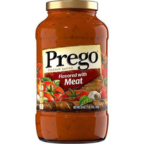Prego Spaghetti Meat Sauce 24oz · Serve up delicious flavor with sweet, vine-ripened tomato taste with flavorful herbs and seasonings.