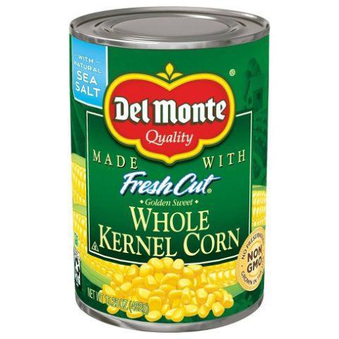 Del Monte Whole Kernel Corn 15.25oz · Plump whole kernels of crisp super sweet corn are picked and packed at the peak of freshness for the highest standard in rich, sweet flavor.