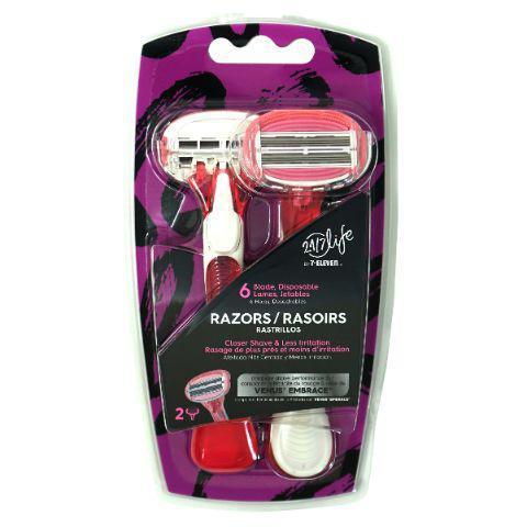 7-Select Womens Razor · 2 Superior comfort and closer shave. 6 blades on a multi-pivoting, lubricating band, triple formula (a unique combination of Aloe, Vitamin and Chamomile moisturizes, calms, and protects even the most sensitive skin).