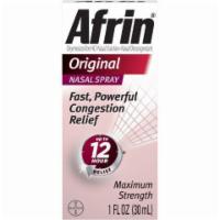 Afrin Nasal Spray  1.45oz · Relieve your nasal congestion with a nasal spray that won’t drop down your nose or throat.