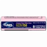 Tums Ex-Strength Assorted Berry Roll 8 Count · Fast acting heartburn relief in a delicious assorted berries flavor. Delivers 50 percent mor...
