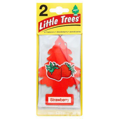 Little Trees Air Freshener Strawberry 2 Pack · An air freshener made with the sweet scent of ripe, freshly-picked strawberries for preserves.