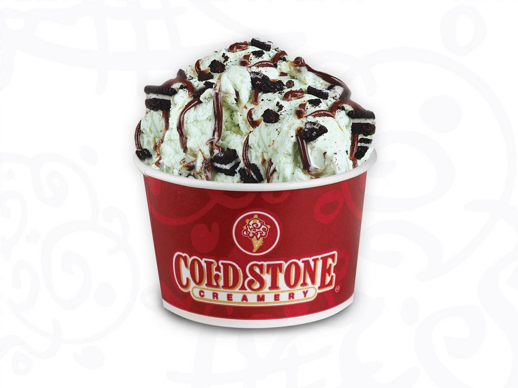Cookie Minster Ice Cream · Mint ice cream with double the Oreo® cookies and fudge.