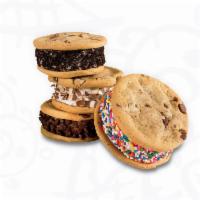 Cookie Sandwich Variety Pack · Includes 4 Cookie Sandwiches, 1 of Each Flavor: Cake Batter Sprinkle, Cookie Crumb Yum, Kiss...