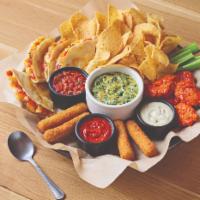 The Classic Combo · All the classic apps you love – Boneless Wings, Spinach & Artichoke Dip, Chicken Quesadilla ...