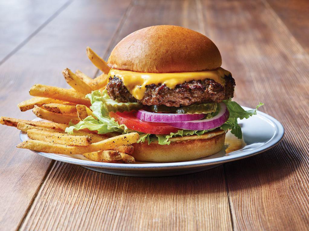 Classic Cheeseburger · Served with your choice of side.
