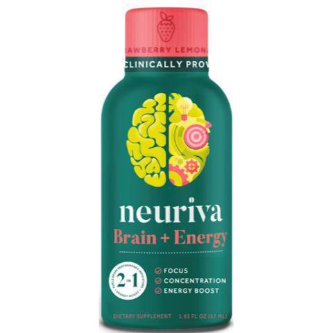 Neuriva Brain + Energy Shot Strawberry Lemonade 1.93oz · Neuriva’s Brain + Energy Ready-to-Drink Shot was created to help you think bigger. With a tasty Strawberry Lemonade flavor, these shots contain Neurofactor and Vitamin B12 to help fuel focus + concentration AND caffeine for an energy boost.