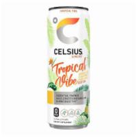 Celsius Tropical Vibe 12oz · Get your pre-workout drink that's a refreshing alternative to coffee with zero sugars and ze...