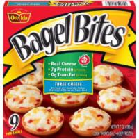 Bagel Bites Three Cheese 7oz · Three cheeses and a crispy bagel come together to make your new go-to late night snack!
