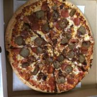 Meat Lovers Pizza · Bacon, pepperoni, meatballs, sausage and ham.