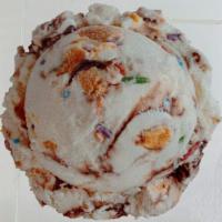 Birthday Cake · The limited edition ice cream flavor features vanilla cake batter ice cream with yellow cake...