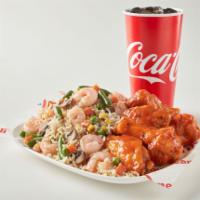 Wings and Rice Combo · Served with a small order of vegetable fried rice and a drink. Upgrade fried rice for an add...