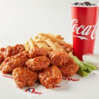 Boneless Wings Meal · Served with fries and a drink.
