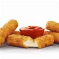 Mozzarella Sticks  · Mozzarella cheese that has been coated and fried.  Served with marinara.