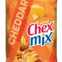 Chex Mix Reduced-Fat Cheddar Snack Mix · SIngle-serve, 1.75 oz. bag, 12 count bag.