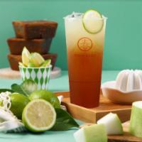 Cold Winter Melon Lemonade 冬瓜檸檬 · Traditional Flavor. Recommend 50% Sugar Level. Caffeine Free Drink. Hot drink is available.