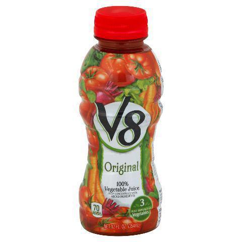 V8 Vegetable Juice 12oz · A uniquely satisfying blend of vegetable juice.