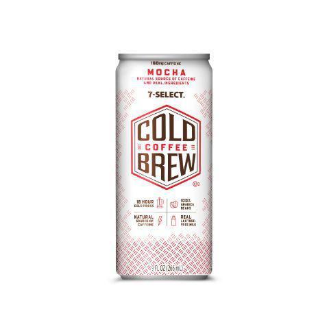 7-Select Cold Brew Coffee Mocha 9oz · Our same great Dark Roast, 100% Colombian coffee we’ve always had, now Rainforest Alliance Certified.