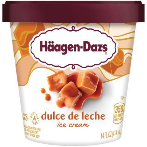 Haagen-Dazs Dulce de Leche Caramel Pint · Inspired by the Latin American classic. A delicious combo of caramel & sweet cream swirled with ribbons of golden caramel. A dessert innovation in its finest.