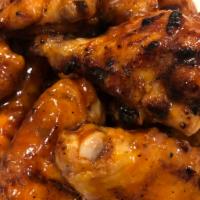 Bistro Chicken Wings · Cajun spiced (8) eight piece Wings with Ranch Dipping Sauce, choice of Sauce -or- Rub.