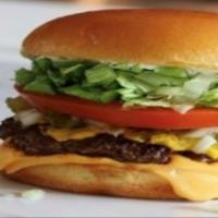 Construct-a-Phat Bur GR · Angus Beef Burger with choice of Cheese, Lettuce, Red Onions, Pickle Relish and Tomatoes. Se...