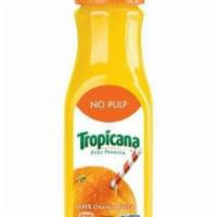 Tropicana Orange Juice · Pulp free.