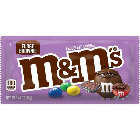 M&M's Fudge Brownie 1.41oz · Experience everything you love about homemade brownies without even turning on the oven! Introducing M&M'S Fudge Brownie Chocolate Candies. These innovative treats have delightful notes of freshly baked brownies in a fudgy, chewy center, no baking necessary.