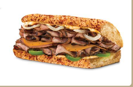 Chipotle Steak and Cheddar · With sauteed peppers and onions and chipotle mayo.