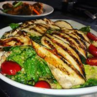Chicken Caesar Salad · Green salad with Caesar dressing and cheese.  Poultry.