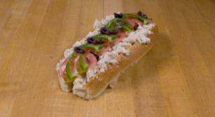 Chicken Salad Italian Sub · Served with American cheese, onions, pickles, tomatoes, green peppers, olives, salt, pepper ...