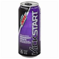 Mountain Dew Kick Start Midnight Grape 16oz · Combines the great taste of DEW with real fruit and electrolytes for taste. Juice + Caffeine...
