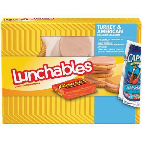 Turkey & American Funpack Lunchables 8.9oz · An all-in-one meal complete with lean turkey,KRAFT American Cheese, crackers, CAPRI SUN  Pacific Cooler and REESE's Peanut Butter cup for dessert.