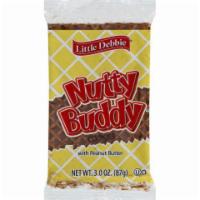 Little Debbie Nutty Buddy 3oz · Crunchy wafer bars layered with peanut butter creme and covered in fudge.