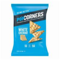 PopCorners White Cheddar 3oz · Crunchy popped corn snack coated in white cheddar flavor.