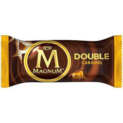 Magnum Caramel Bar 3.38oz · Velvety Madagascan vanilla bean ice cream is dipped in a gooey chocolatey coating, followed by a rich caramel sauce and covered again in a cracking milk chocolate shell. Made with Belgian Chocolate.