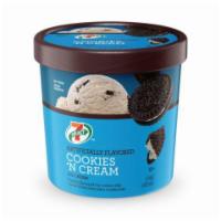 7 Select French Cookies & Creme Pint · Chocolate cookie pieces inside deliciously creamy vanilla
