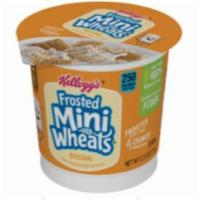 Kellogg Frosted Mini Wheat Cup 2.5oz · Start the workday right with individual servings of frosted wheat breakfast cereal. Whole gr...
