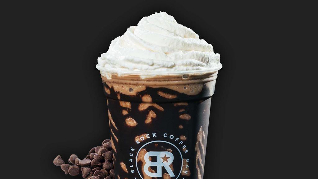 Chocolate Chip Chiller · Blended mocha with chocolate chips blended in.
