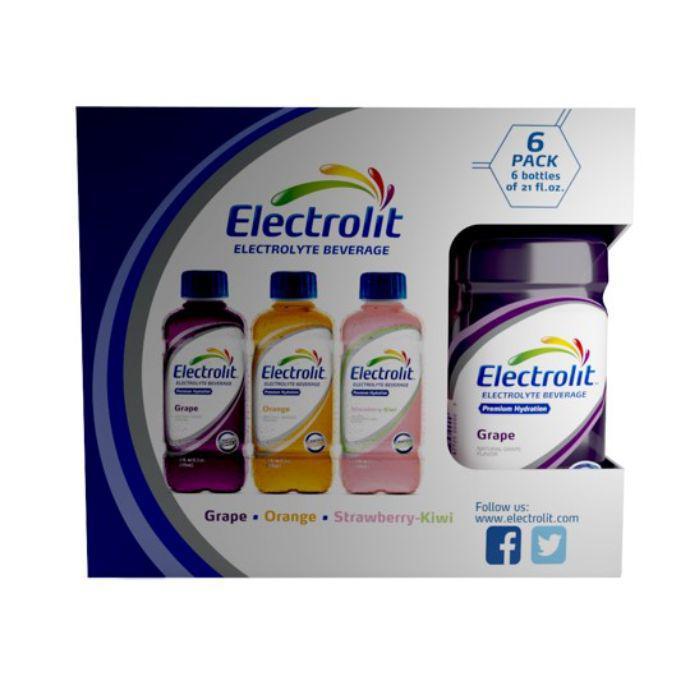 Electrolit Mixed 6 Pack · Electrolit hydrating drinks with electrolytes are formulated with glucose, sodium, magnesium, potassium, calcium and six sources of ions