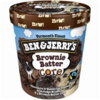 Ben & Jerry's Brownie Batter Core Pint · How is a baseball team like a brownie? They both depend on a good batter, just like this ice...