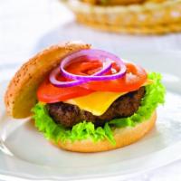 Cheeseburger · Fresh sub roll overstuffed with hamburger patties. 