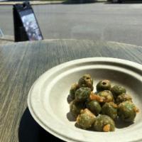 Castelvetrano Olives. · Stuffed with fontina cheese & fried
